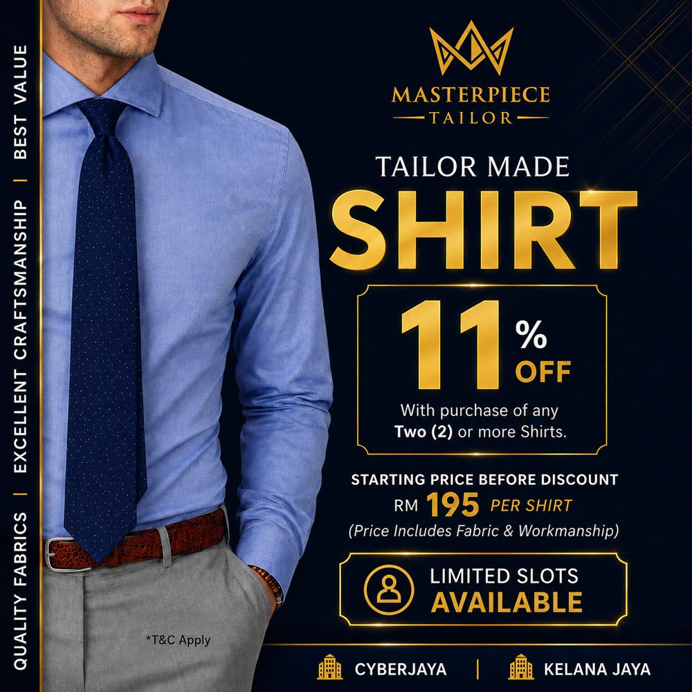 Tailor-made shirts 11% off with two or more